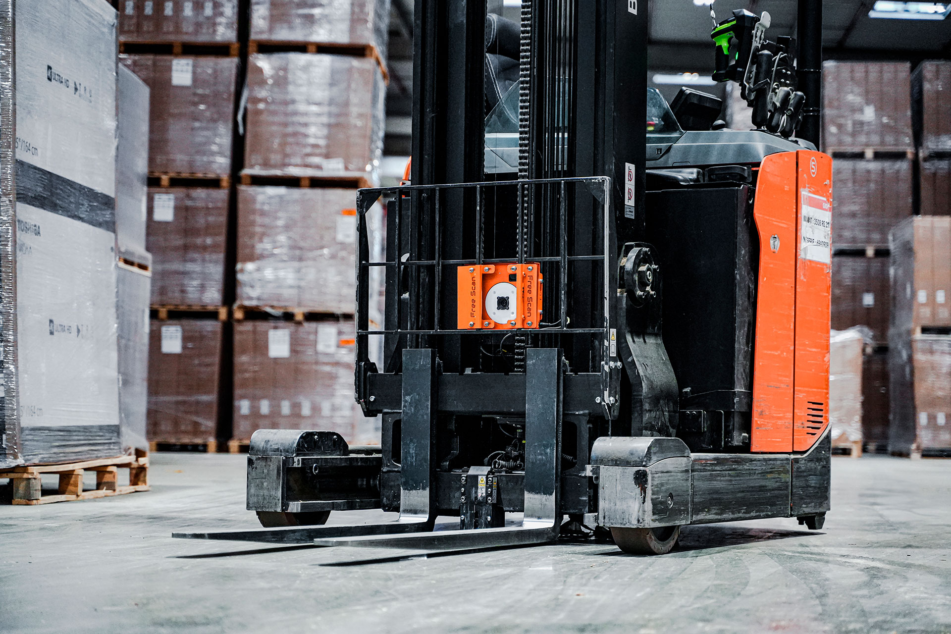 FREESCAN 120l sur un chariot